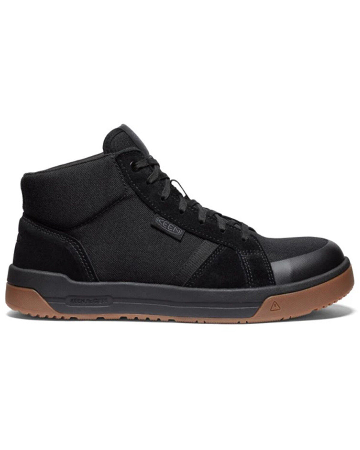 Image #2 - Keen Men's Kenton Mid Work Shoes - Carbon Toe, Black, hi-res