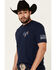 Image #4 - Buck Wear Men's Pack It Short Sleeve Graphic T-Shirt, Navy, hi-res