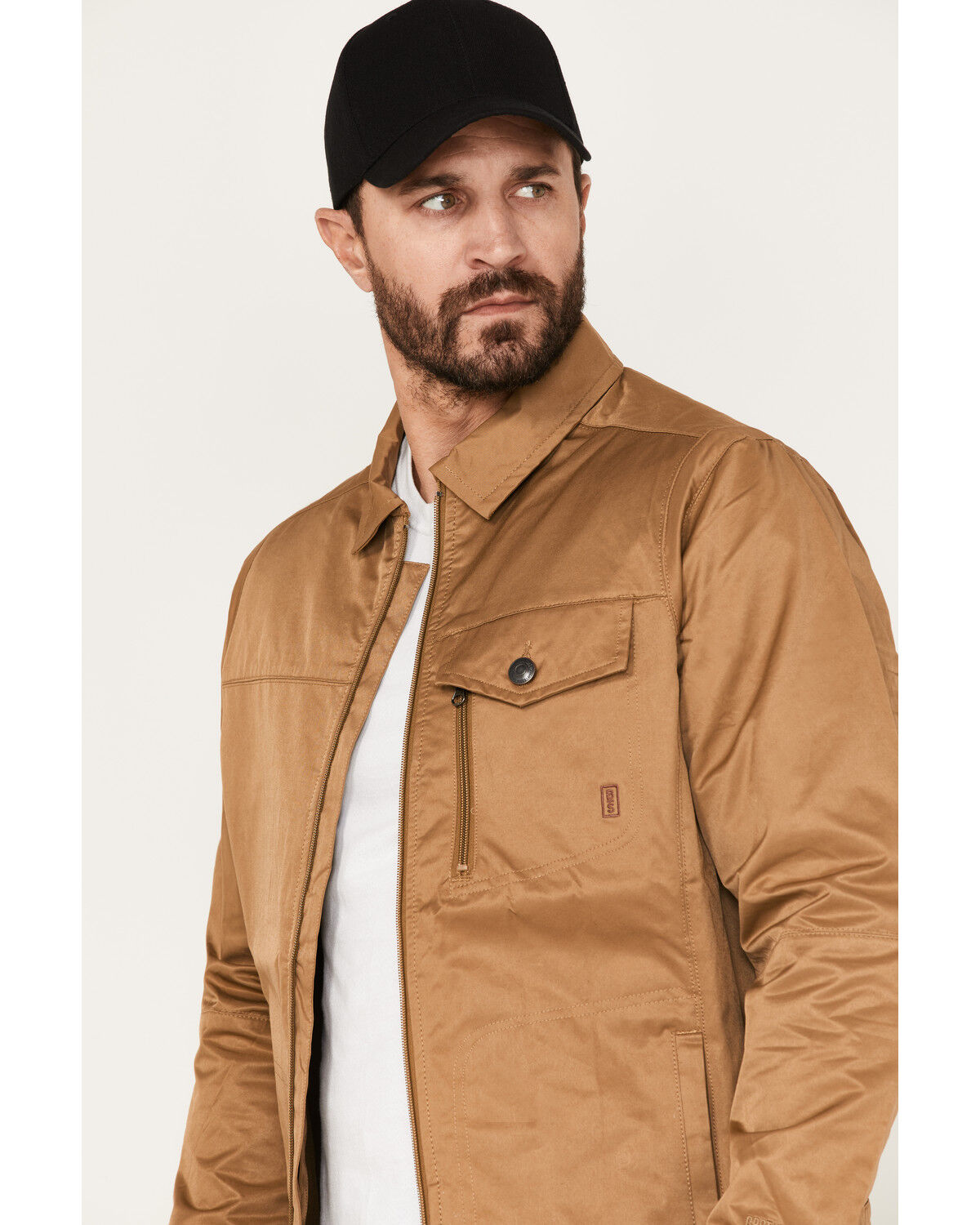 Image #2 - Brothers and Sons Men's Badlands Trucker Jacket, Beige/khaki, hi-res
