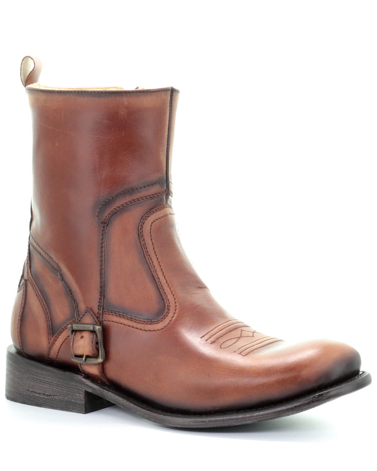 Corral Men's Cognac Strap Western Boots - Square Toe, Cognac, hi-res