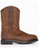 Image #2 - Cody James Men's Waterproof Pull On Work Boots - Composite Toe, Brown, hi-res