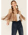 Image #1 - Saints & Hearts Women's Faux Suede Cropped Fringe Jacket, , hi-res