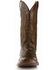 Image #6 - Ferrini Men's Cognac Full Quill Ostrich Western Boots - Broad Square Toe, Chocolate, hi-res