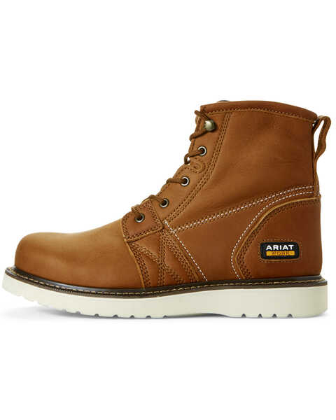 Image #2 - Ariat Men's Rebar Wedge Grizzly Work Boots - Round Toe, Tan, hi-res