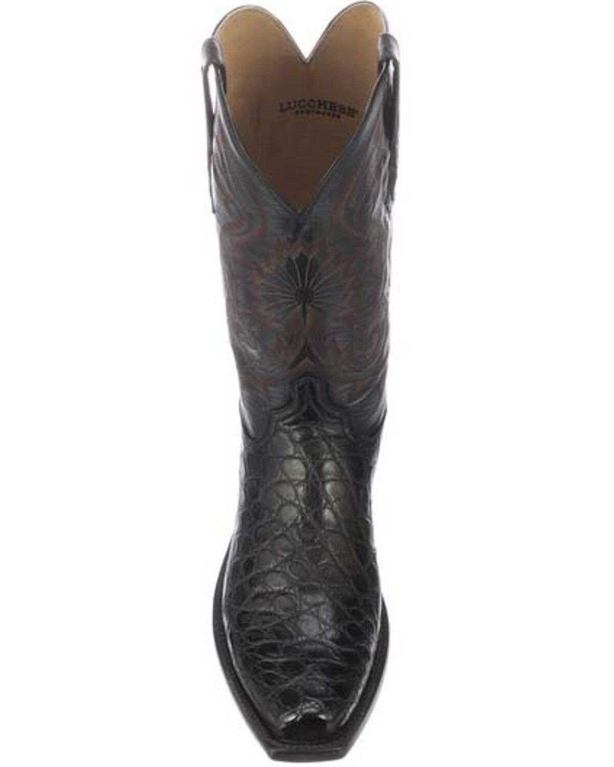 mens square toe black cowboy boots