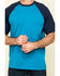 Hawx Men's Teal Midland Short Sleeve Baseball Work T-Shirt , Teal, hi-res