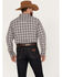 Image #4 - Blue Ranchwear Men's Plaid Print Long Sleeve Western Pearl Snap Shirt, Grape, hi-res