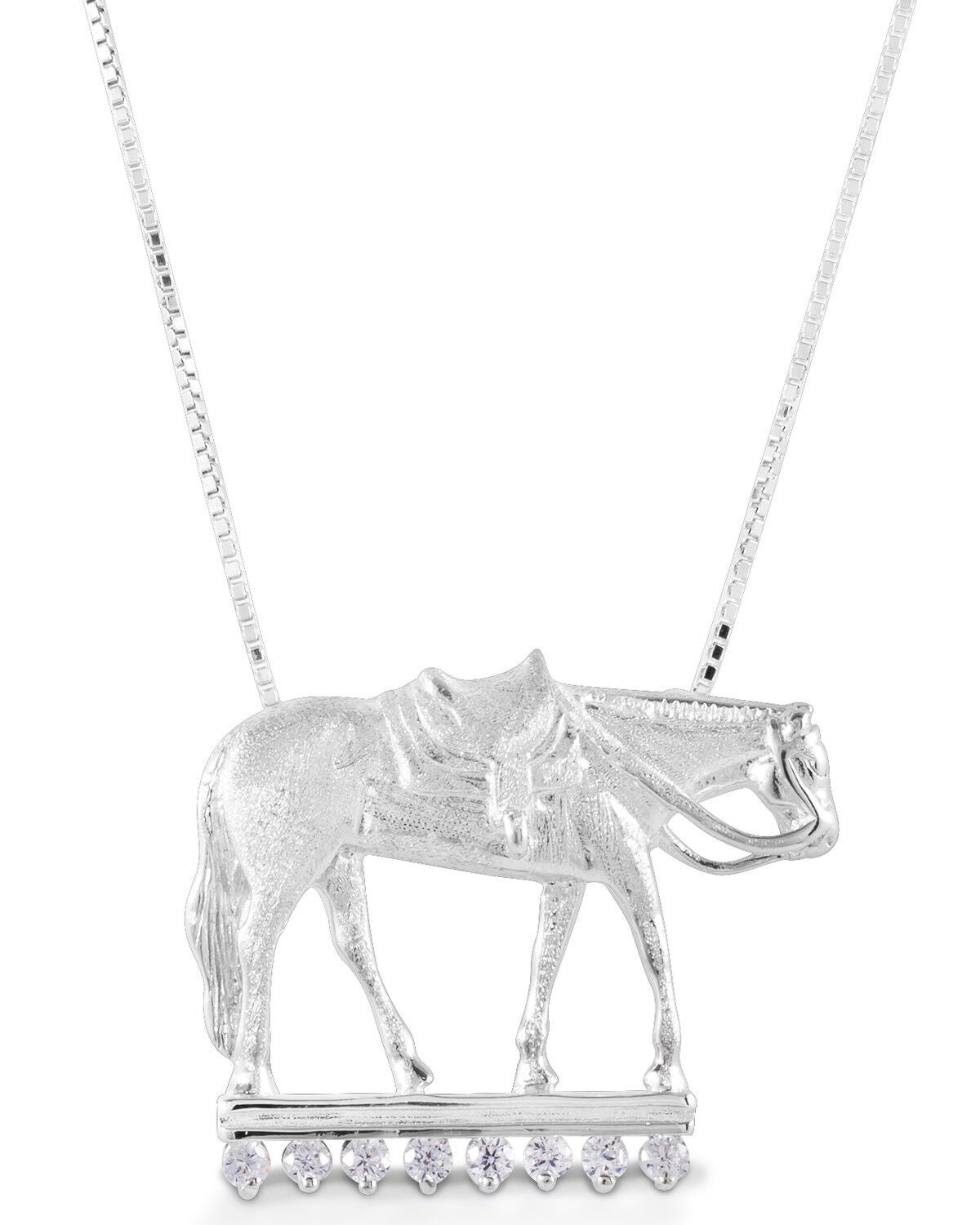 Image #1 - Kelly Herd Women's Large Western Pleasure Horse Necklace, Silver, hi-res
