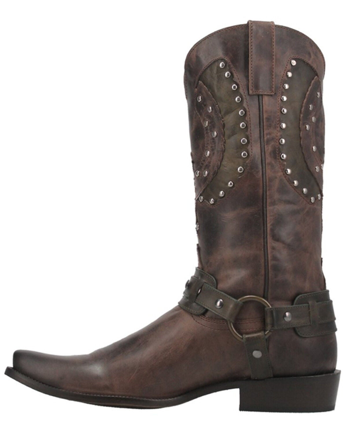 Image #3 - Dingo Men's War Studded Eagle Inlay Western Boot - Square Toe, , hi-res