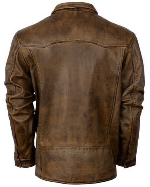 Image #2 - STS Ranchwear By Carroll Men's Ranch Hand Leather Jacket - 4X, Distressed Brown, hi-res