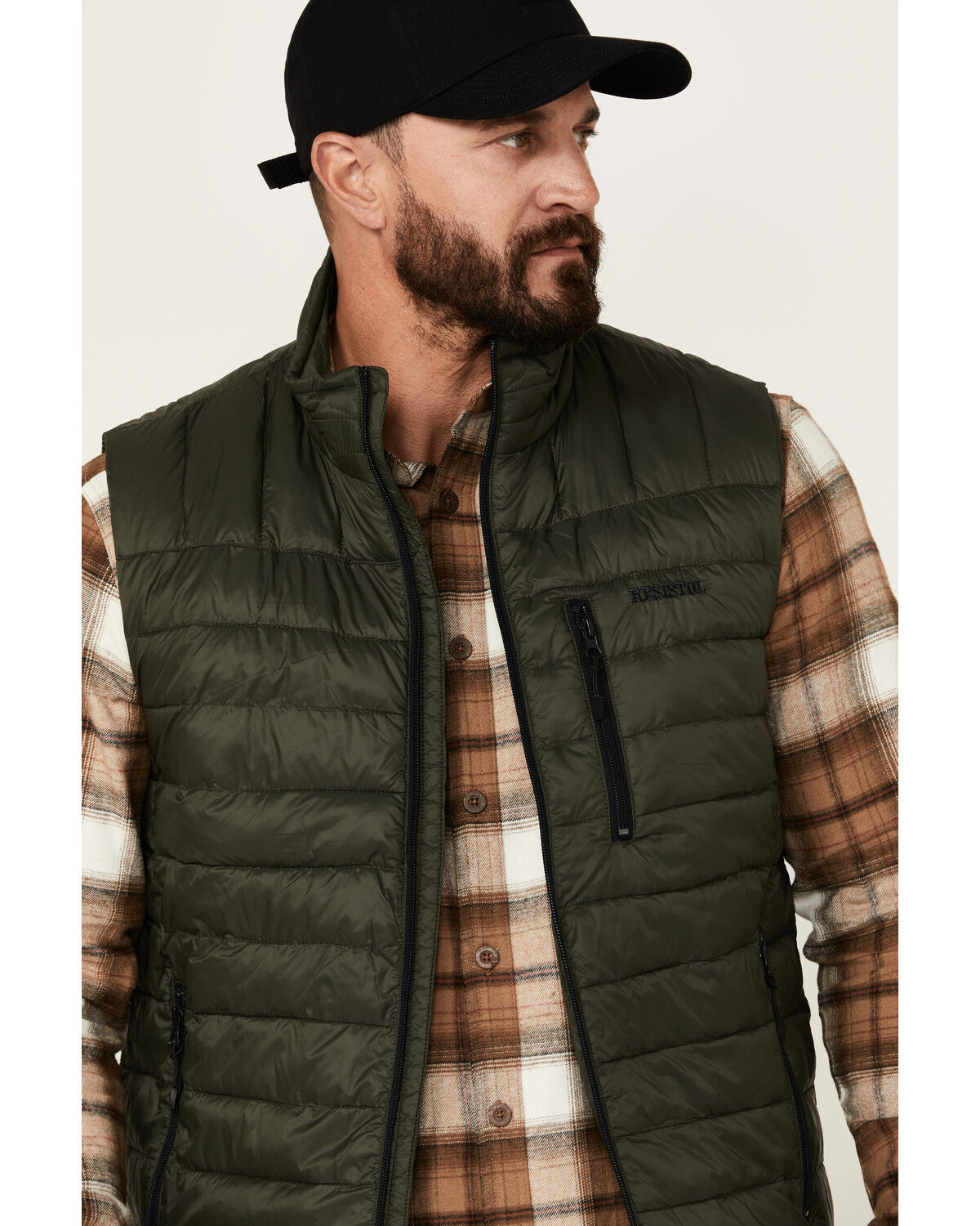 Image #2 - Resistol Men's Cold Bloq Puffer Vest, Olive, hi-res