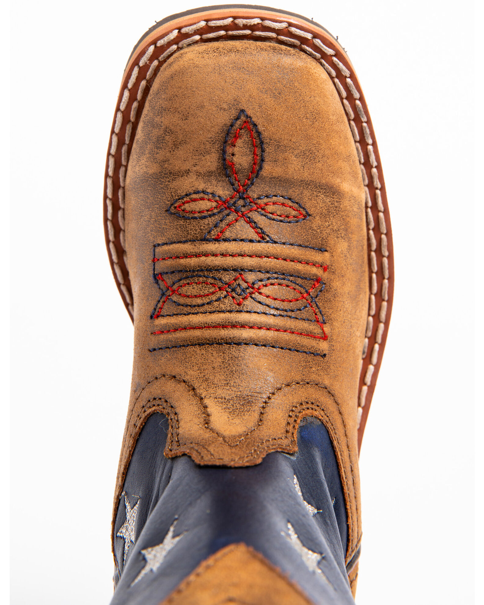 Image #6 - Cody James Boys' USA Flag Western Boots - Broad Square Toe, Brown, hi-res