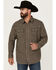 Image #1 - Moonshine Spirit Men's Bar Table Plaid Print Long Sleeve Snap Western Shirt, Navy, hi-res