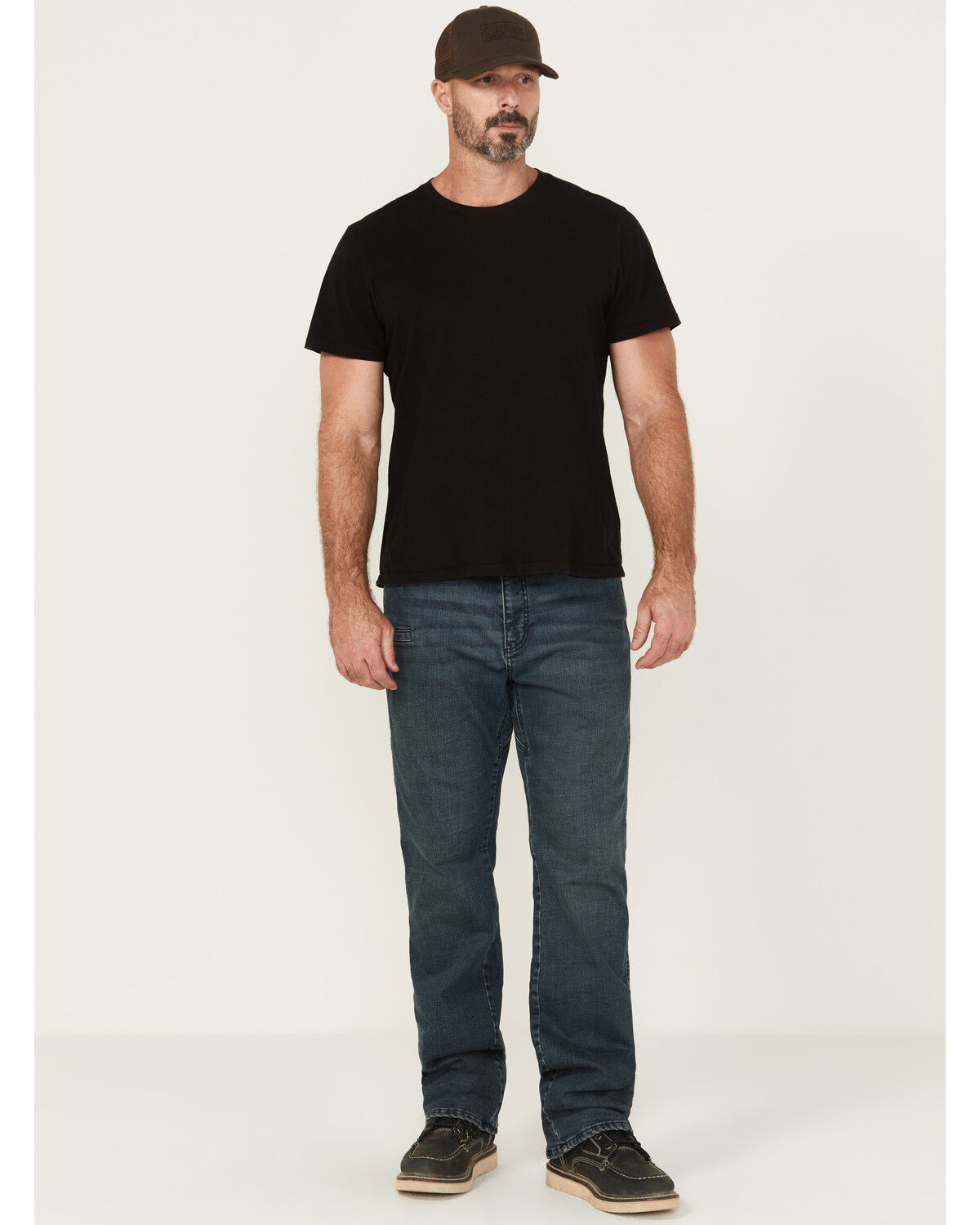 Image #1 - Hawx Men's Wellington Medium Wash Lined Straight Stretch Denim Jeans, Medium Wash, hi-res