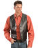 Image #1 - Scully Men's Lamb Leather Western Vest - Tall, Black, hi-res
