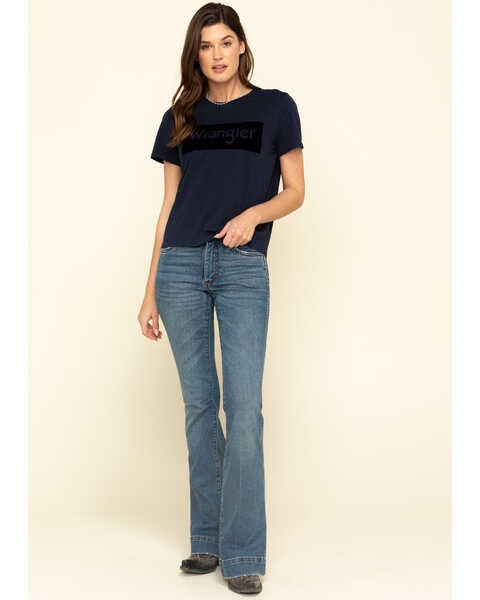 Image #6 - Wrangler retro Women's Vintage Medium Shelby Trouser Jeans , Blue, hi-res
