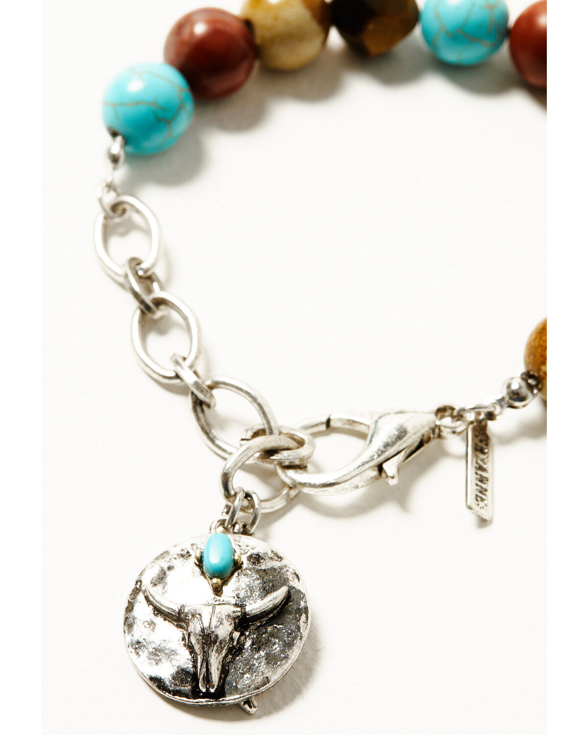 Image #2 - Shyanne Women's Americana Longhorn Medallion Bracelet, Silver, hi-res