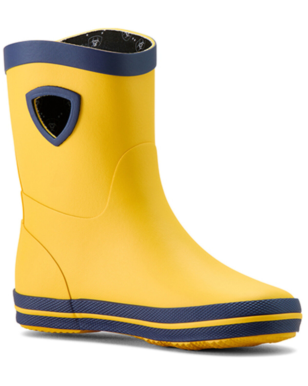 Image #1 - Ariat Boys' Kelmarsh Waterproof Rubber Boots - Round Toe, Yellow, hi-res