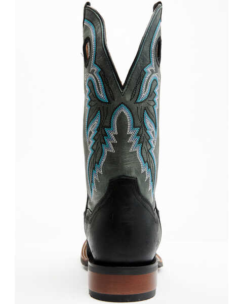 Image #5 - Dan Post Men's Leon Crazy Horse Performance Leather Western Boot - Broad Square Toe , Black/blue, hi-res
