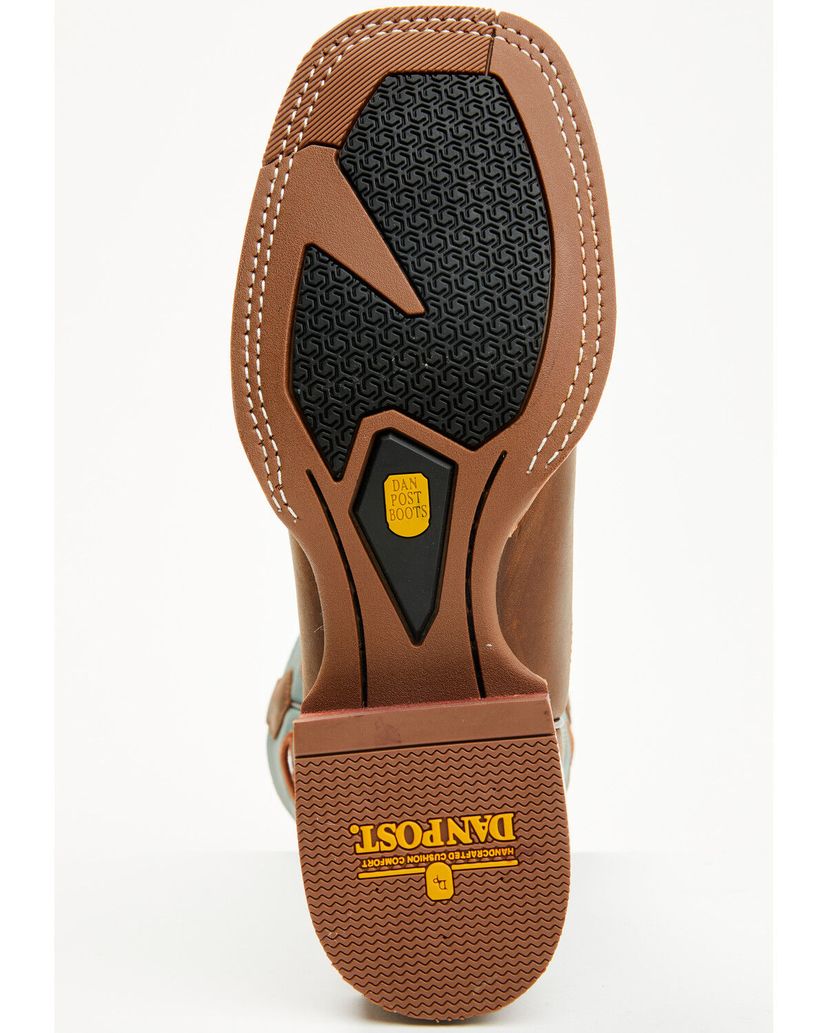Image #7 - Dan Post Men's Leighton Western Boots - Broad Square Toe, Brown, hi-res