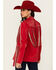 Image #4 - Rock & Roll Denim Women's Studded Fringe Blazer, Red, hi-res