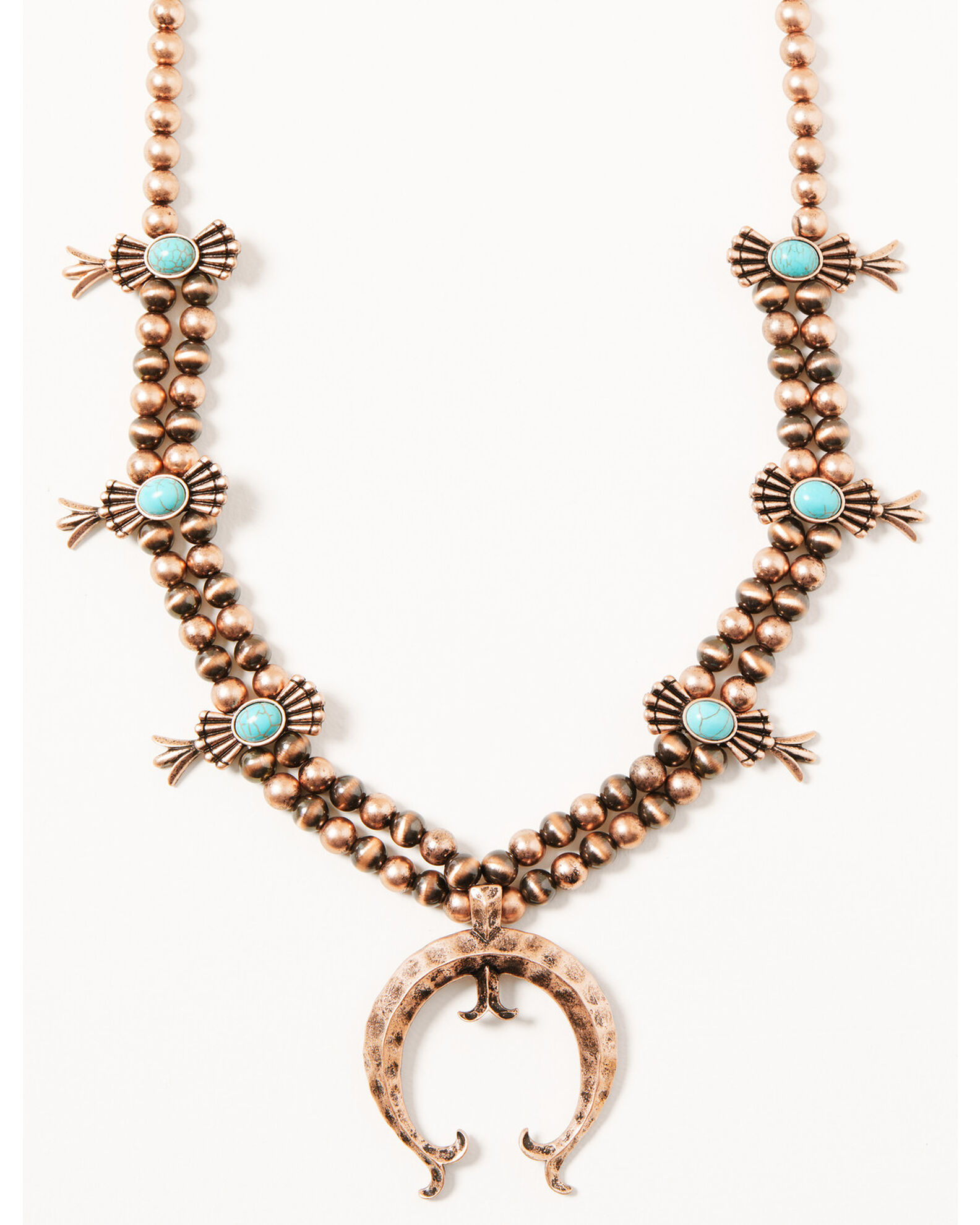 Copper squash blossom necklace on sale