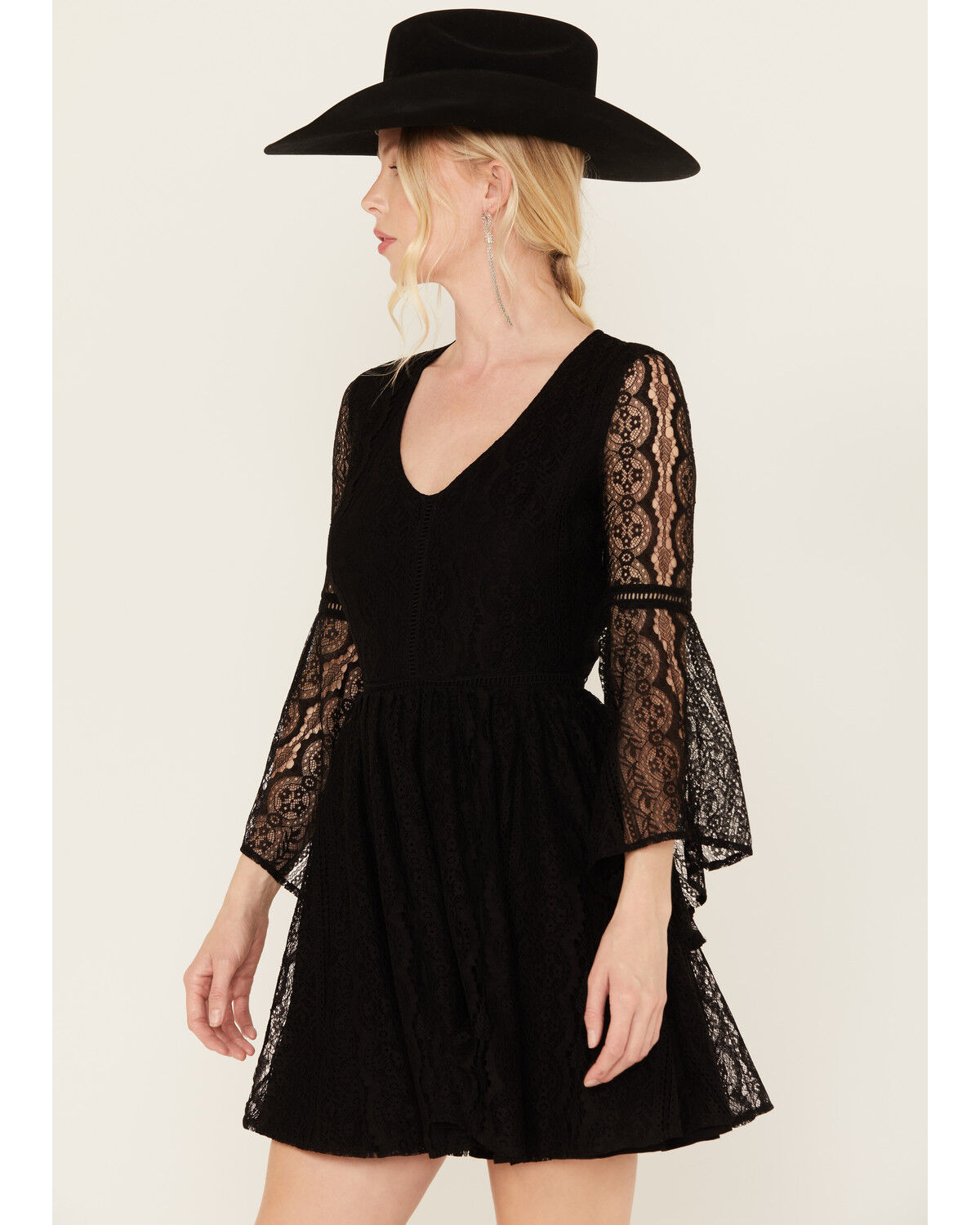 Image #2 - Shyanne Women's Lace Mini Dress, Black, hi-res