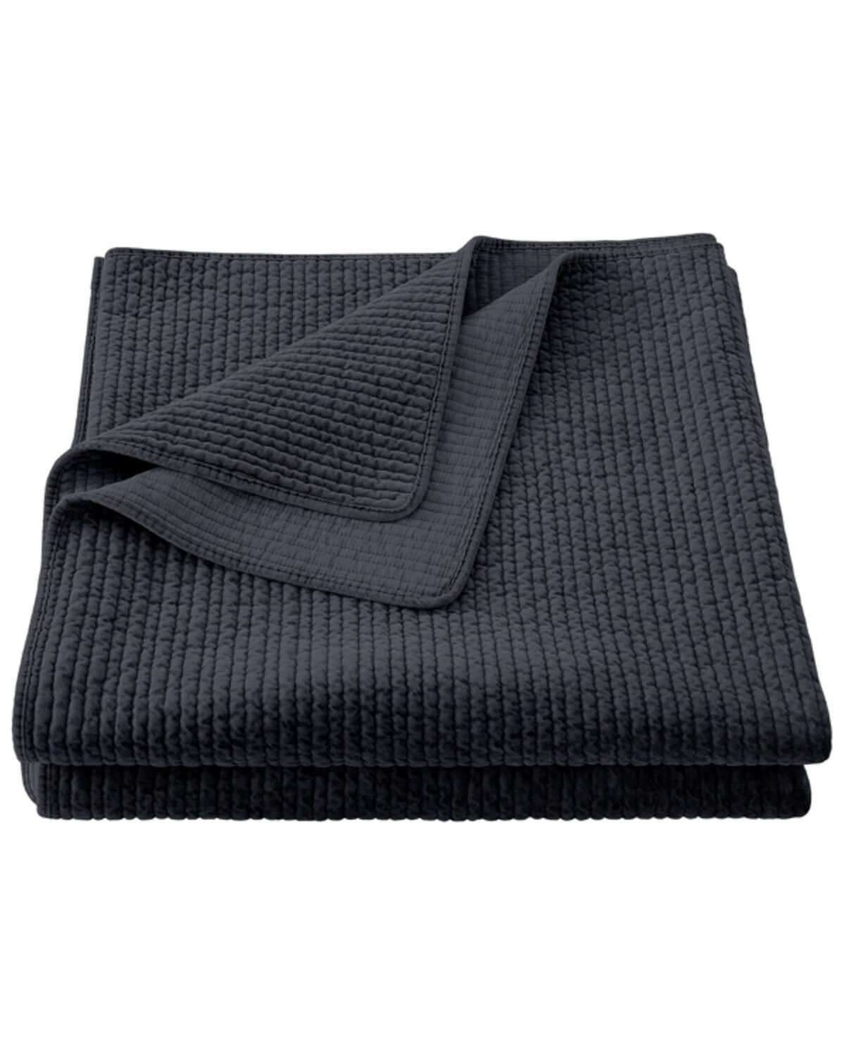Image #3 - HiEnd Accents Navy Stonewashed Cotton & Velvet 3-Piece King Quilt Set, Navy, hi-res
