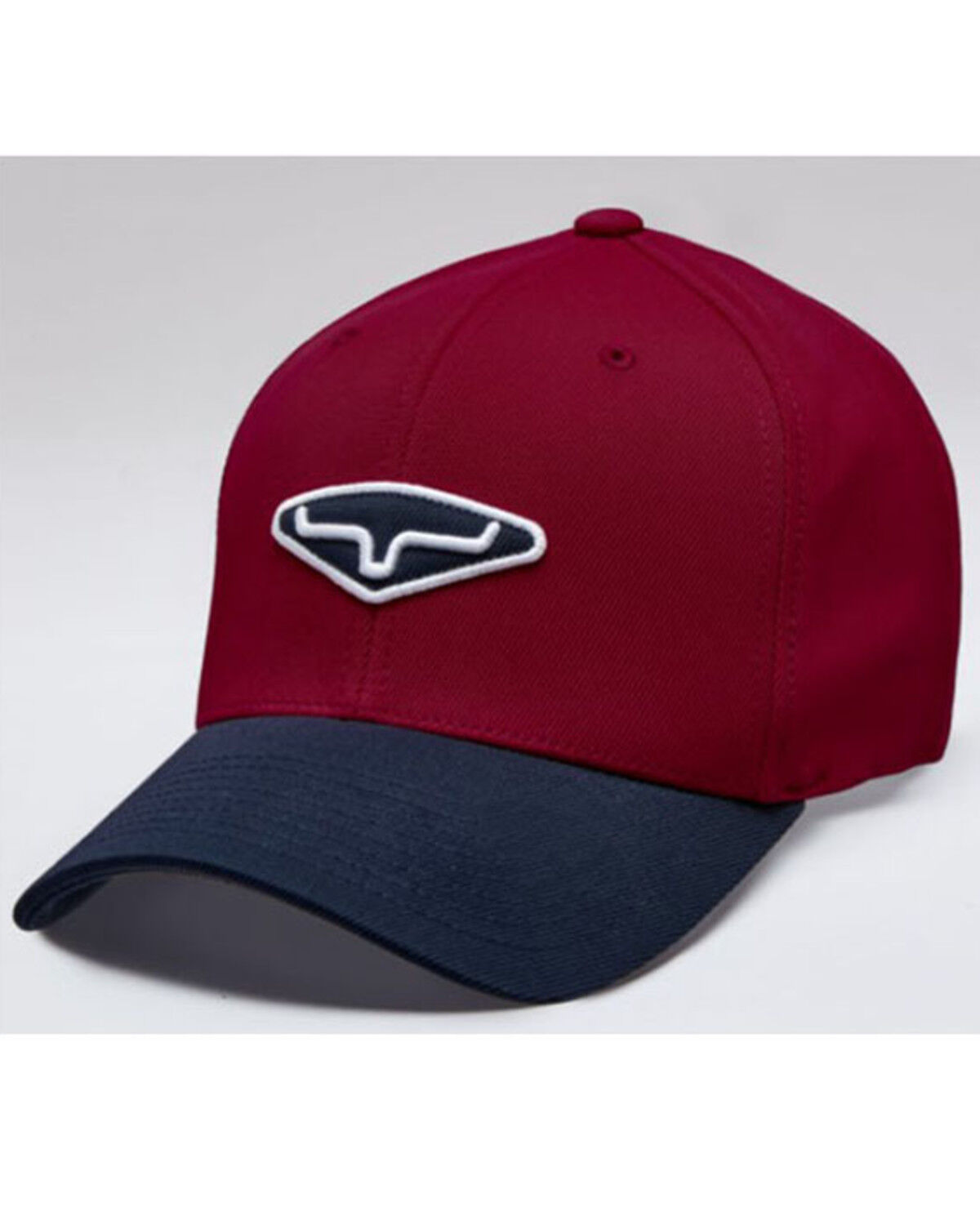 Image #1 - Kimes Ranch Men's Red Dynamite Embroidered Logo Patch Flex-Fit Ball Cap, Red, hi-res