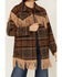 Image #3 - Vocal Women's Tweed Plaid Print Fringe Jacket , Brown, hi-res