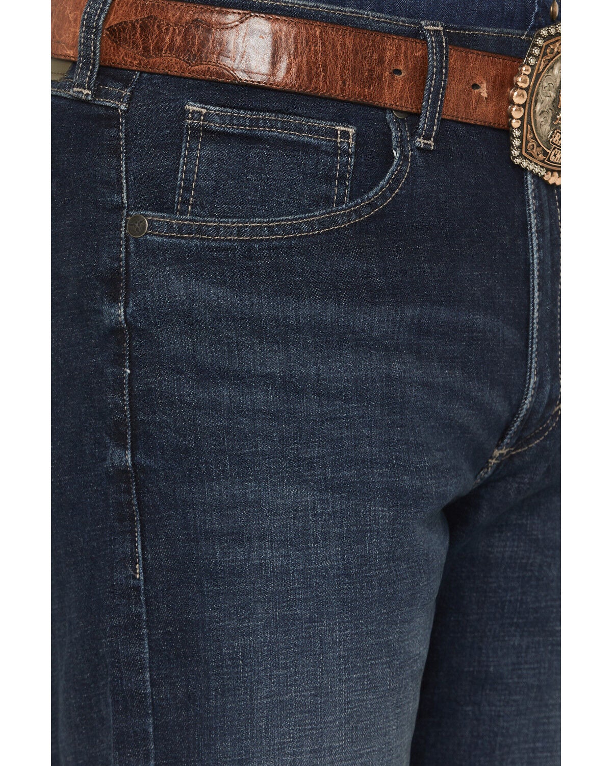 Image #2 - Wrangler 20X Men's 33MWX Emsley Dark Wash Extreme Relaxed Straight Stretch Denim Jeans, Dark Wash, hi-res