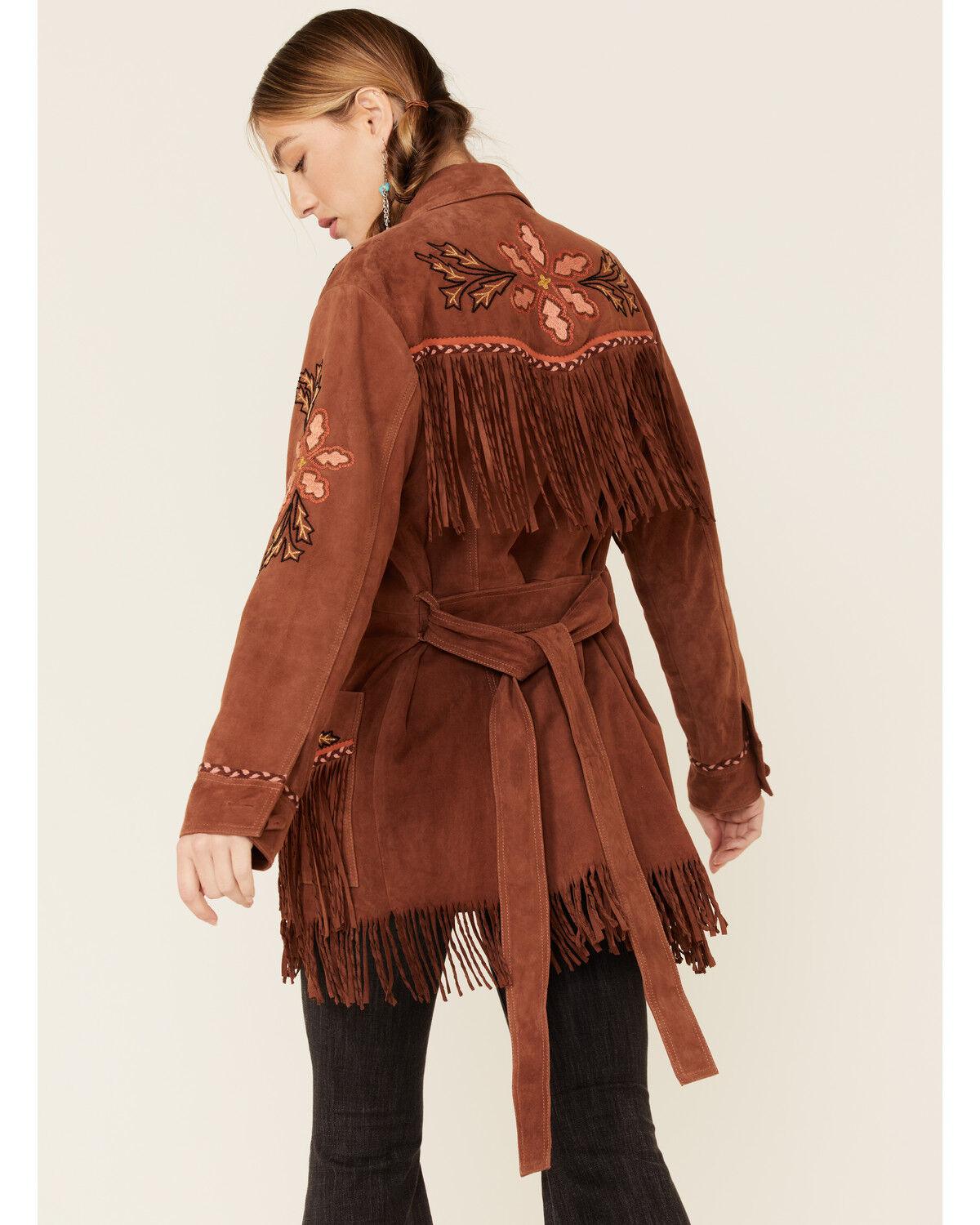 Image #4 - Double D Ranch Women's Viva Maria Fringe Suede Jacket, , hi-res