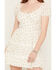Image #3 - Cleo + Wolf Women's Ivy Floral Print Short Sleeve Mini Dress, Ivory, hi-res