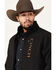 Image #2 - Cinch Men's Bonded Softshell Jacket, Black, hi-res