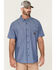 Image #1 - Hawx Men's Short Sleeve Button-Down Work Shirt, Royal Blue, hi-res