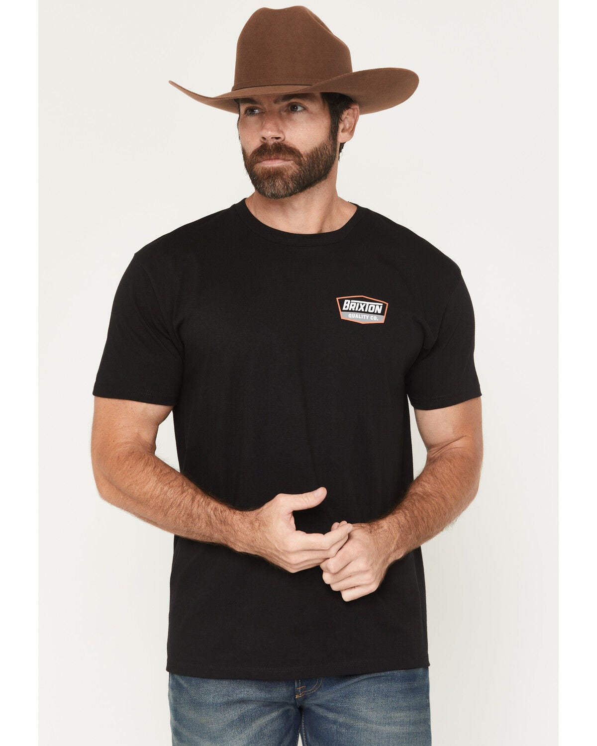 Image #2 - Brixton Men's Oath V Short Sleeve Graphic T-Shirt, Black, hi-res