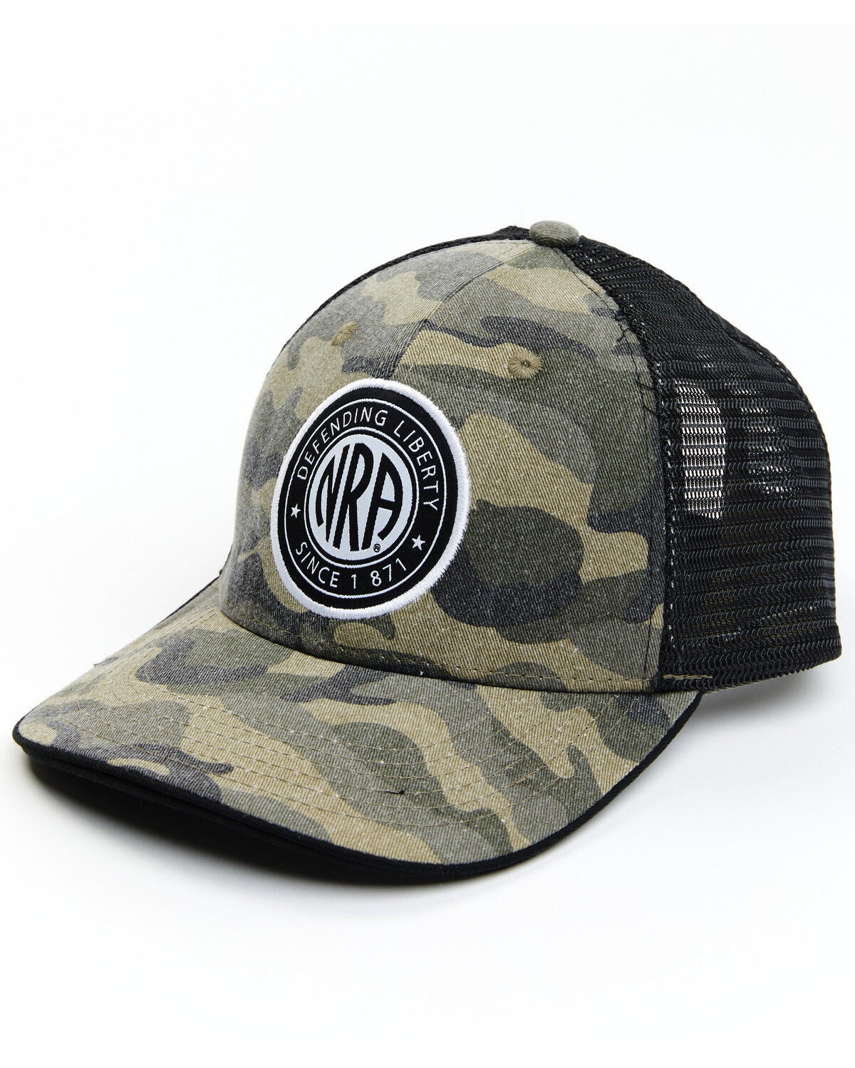 NRA Men's Camo NRA Defending Liberty Ball Cap, Camouflage, hi-res
