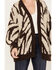 Vigoss Women's Zebra Print Cardigan, Brown, hi-res