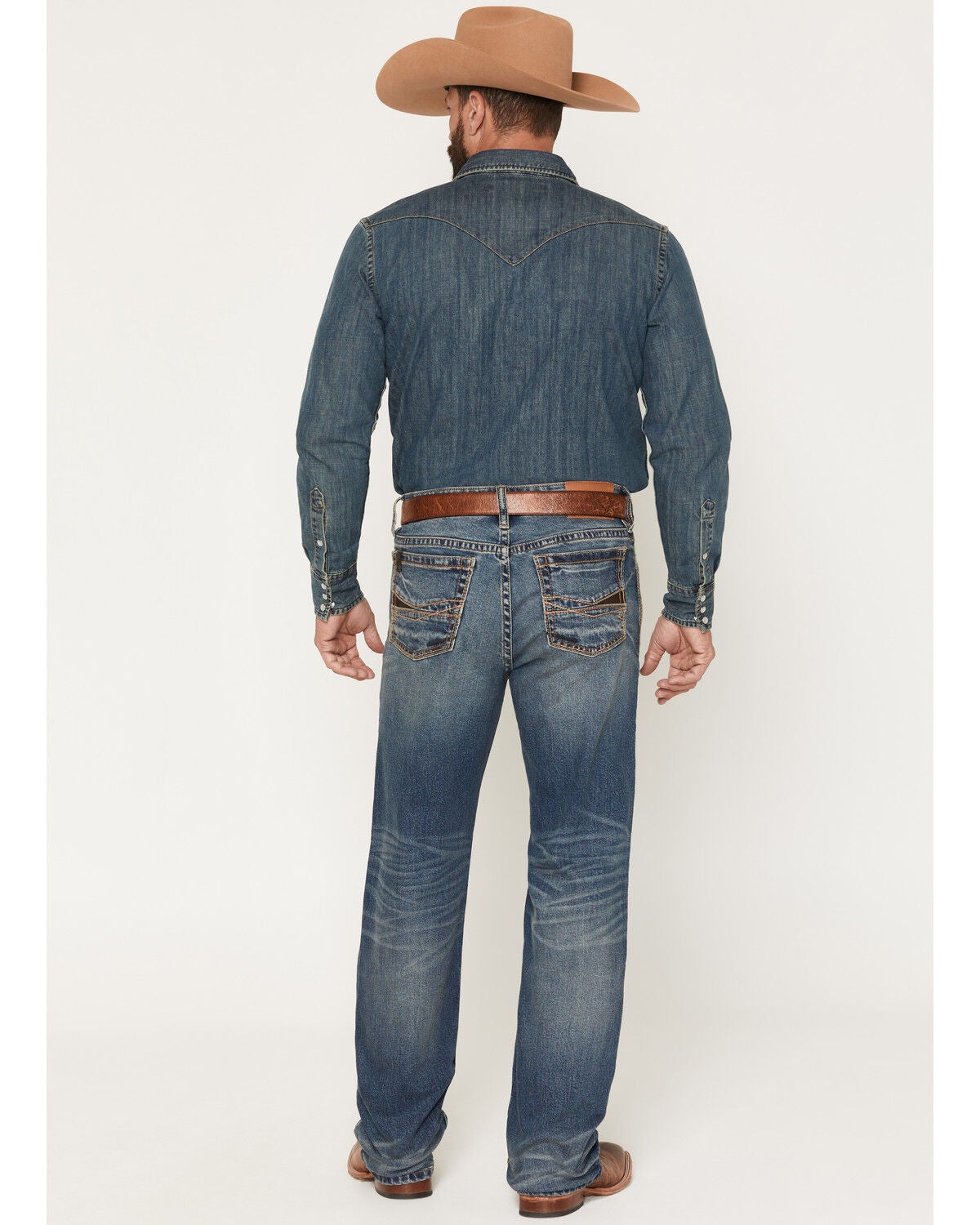 Image #3 - Cody James Men's Ledger Wash Yukon Relaxed Straight Stretch Denim Jeans, Medium Wash, hi-res