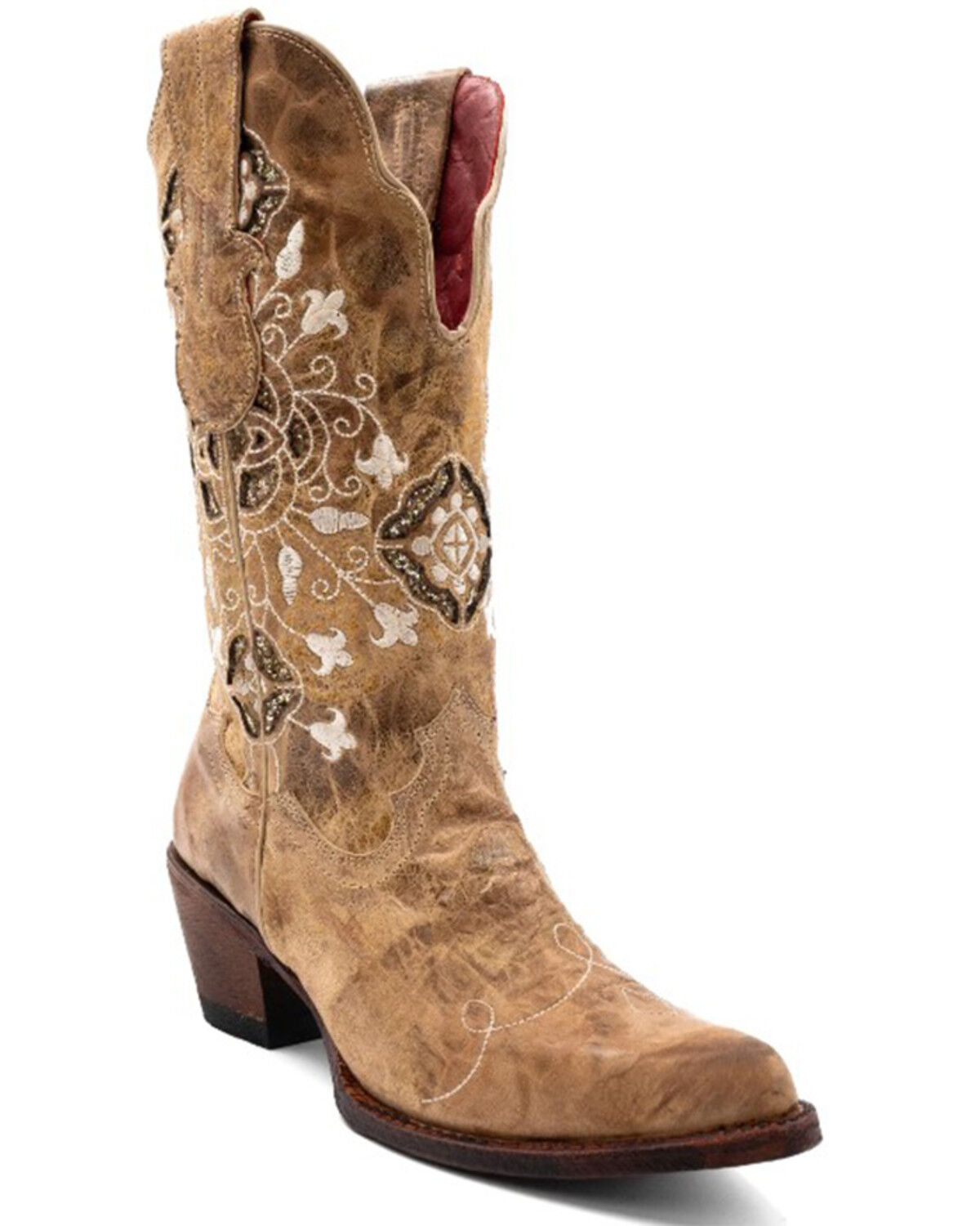Image #1 - Ferrini Women's Empress Tall Western Boots - Round Toe, Brown, hi-res