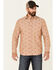 Image #1 - Pendleton Men's All-Over Dobby Chambray Long Sleeve Button Down Western Shirt , Tan, hi-res