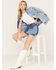 Image #2 - Rock & Roll Denim Medium Wash Patch Denim Skirt, Blue, hi-res