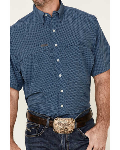 Image #3 - Panhandle Men's Geo Print Performance Short Sleeve Western Shirt , , hi-res
