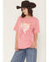 Image #2 - Wrangler Retro Women's Buckin' Short Sleeve Graphic Tee, Pink, hi-res