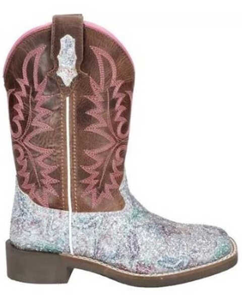 Image #1 - Smoky Mountain Girls' Ariel Western Boots - Square Toe, Multi, hi-res