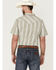 Image #4 - Gibson Men's Cream Southwestern Stripe Short Sleeve Pearl Snap Western Shirt , Cream, hi-res