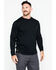Hawx Men's Black Pocket Henley Work Shirt - Big , Black, hi-res