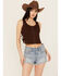 Image #1 - Shyanne Women's Corset Tank, Dark Brown, hi-res