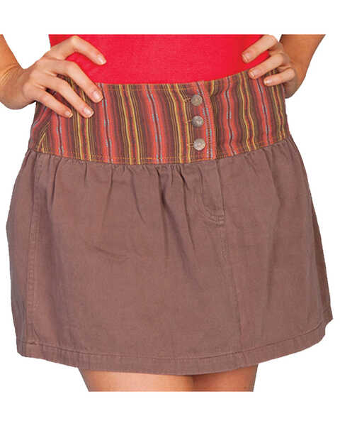 Scully Women's Striped Skirt, Brown, hi-res