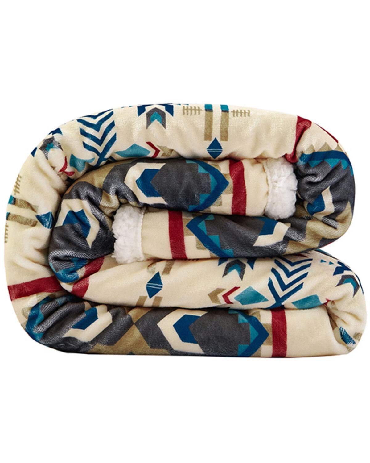 Image #3 - HiEnd Accents Spirit Valley Campfire Sherpa Throw, Multi, hi-res